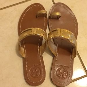 Golden Tory Burch Sandals